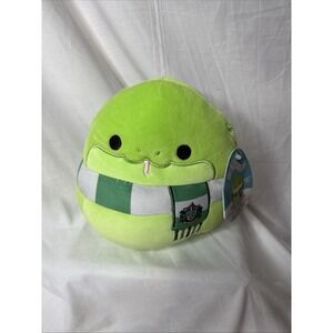 Squishmallows 8" Harry Potter Slytherin Hogwarts House w Scarf Green Snake Plush